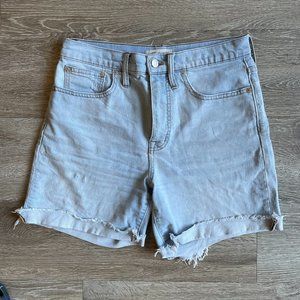 Madewell High-rise denim mid length Shorts | light wash long shorts | Size 27